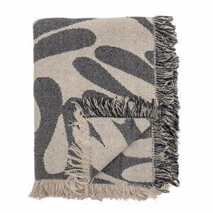 Bloomingville Alk Throw Blue Recycled Cotton